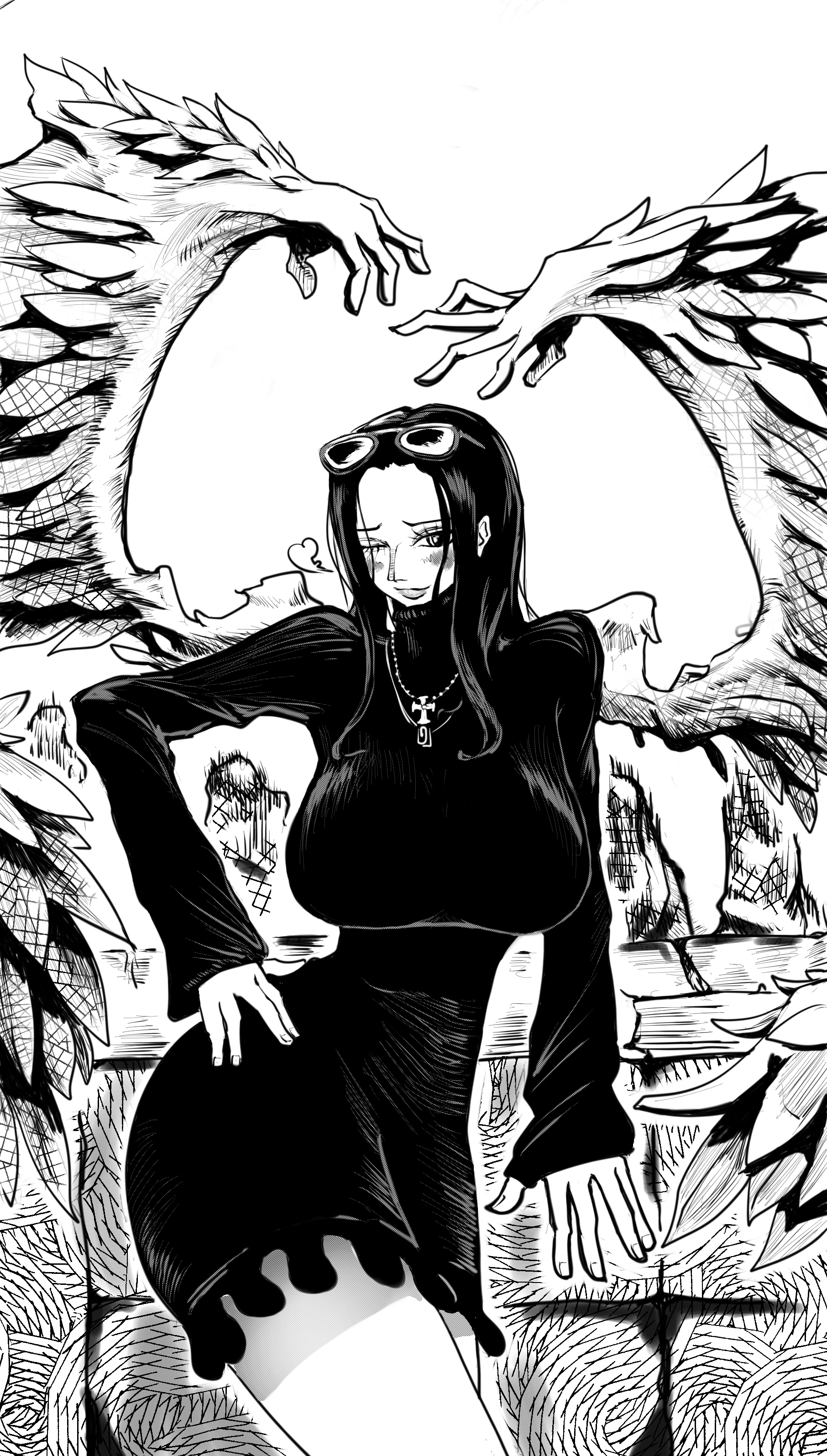 big breasts, breasts, female, female only, huge breasts, large breasts, middlefing1111, nico robin, one piece, post-timeskip, shounen jump, tagme