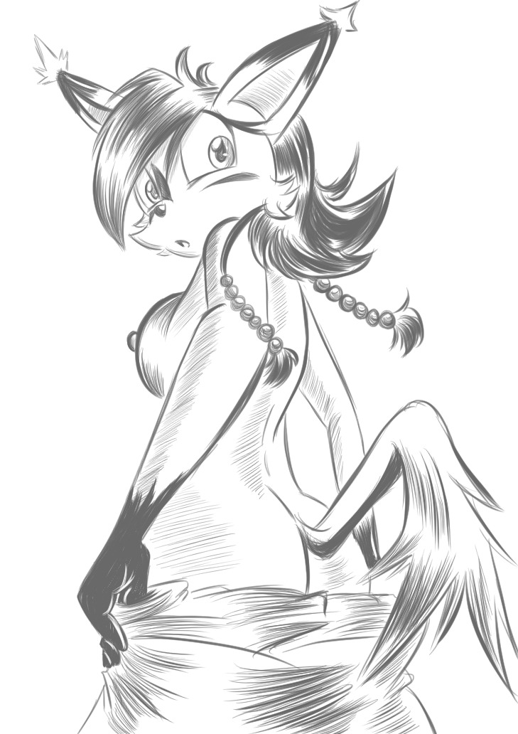 1girls alternate_version_available anthro anthro_only archie_comics ass back big_breasts braid breasts dawnelle dress eyelashes eyeliner female female_only furry furry_only hi_res long_hair makeup monochrome nicole_the_lynx nipples nude sega simple_background sketch sonic_(series) sonic_the_hedgehog_(archie) sonic_the_hedgehog_(comics) sonic_the_hedgehog_(series) tail undressing