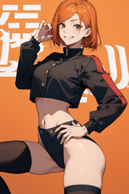 1girls, ai generated, female, female only, human, jujutsu kaisen, kugisaki nobara, solo, stable diffusion, tagme