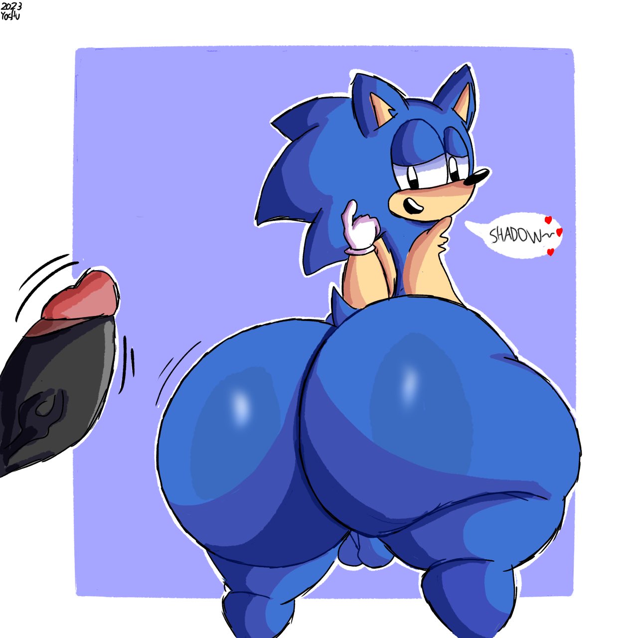 2boys, anthro, ass, balls, ballsack, big ass, big butt, big penis, bubble ass, bubble butt, erection, femboy, hedgehog, huge ass, huge butt, huge cock, hyper ass, large ass, looking back, male, male only, penis, sega, shadow the hedgehog, sonic (series), sonic the hedgehog, sonic the hedgehog (series), thick thighs, veiny penis, wide hips, yoshu, yoshuacomoyoshu