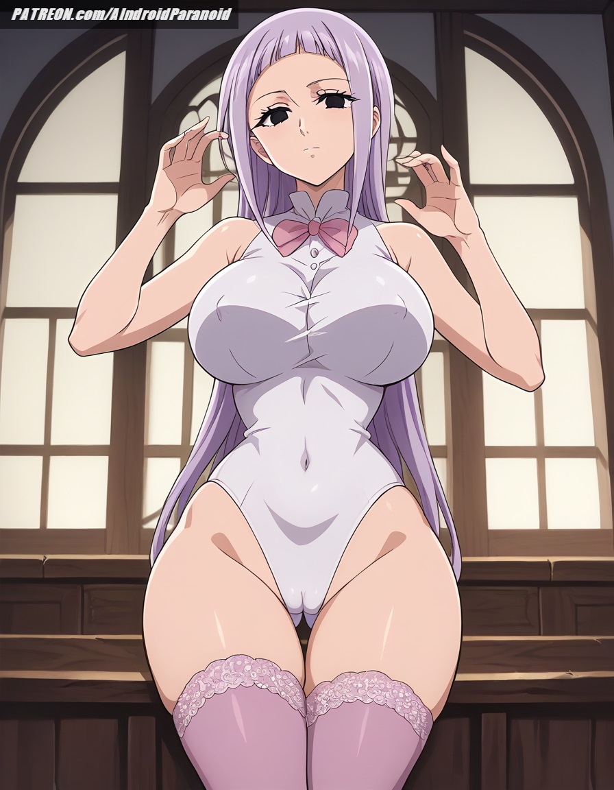 ai_generated aindroidparanoid bedroom black_eyes cameltoe curvy indoors leotard long_hair melascula nanatsu_no_taizai nipples purple_hair ribbon seven_deadly_sins stable_diffusion straight_hair the_seven_deadly_sins tight_clothing voluptuous