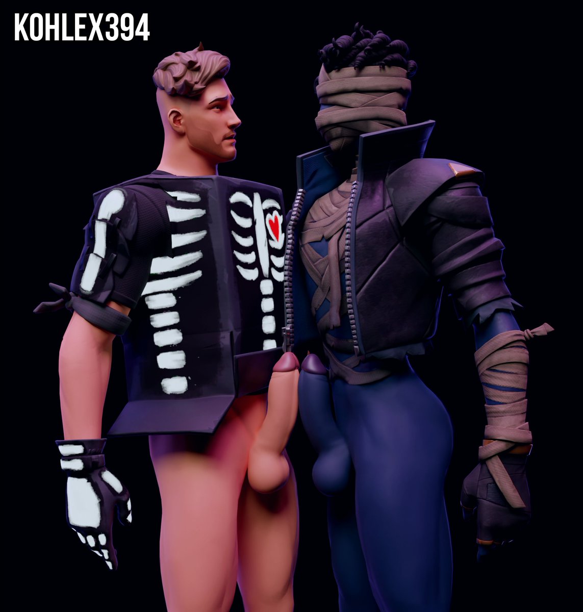 2boys balls boxer_(fortnite) fortnite gay kohlex male male/male male_only penis seth_(fortnite)