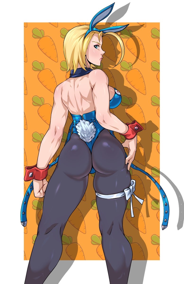 1girls blonde_hair bunnysuit cammy_white capcom female female_only fighting_game fully_clothed kyoffie leotard playboy_bunny solo street_fighter street_fighter_6