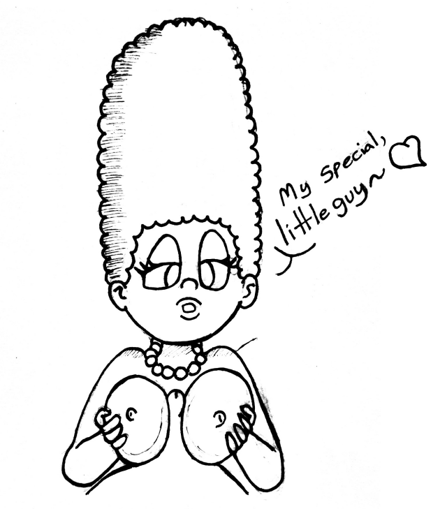 bart_simpson breasts male/female marge_simpson milf nipples paizuri partial_male reddragonkan the_simpsons titjob white_background