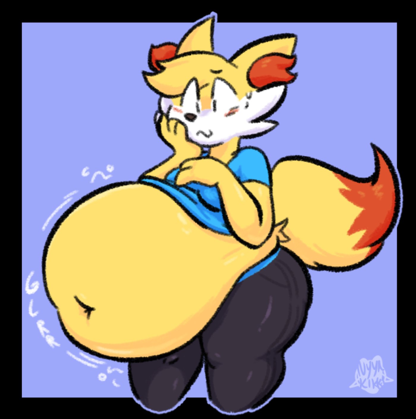 big_breasts breasts fennekin nyyakikki pokémon_(species) pokemon pokemon_(species) thick_thighs wide_hips