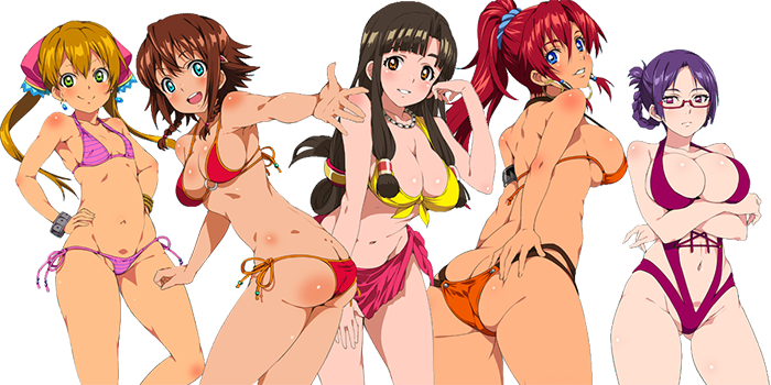 5girls amber_eyes amy_(suisei_no_gargantia) ass_cleavage bare_arms bare_legs bare_midriff bare_shoulders bare_thighs beaded_necklace bellows_(suisei_no_gargantia) belly_button bikini_scarf bikini_skirt blonde_hair blue_earrings blue_eyes blush bow bracelets braided_hair brown_hair cleavage earrings fanservice female female_only girls_only glasses gold_bracelet golden_bracelet gray_bracelet green_eyes hair_bracelet hair_ring hairbow hairclip hoop_ear_ring hoop_earrings hoop_earrings_oversized inner_sideboob light_skin long_hair long_ponytail looking_at_viewer melty_(suisei_no_gargantia) metal_bracelet midriff multiple_girls navel necklace official_artwork_edit orange_bikini orange_bikini_bottom orange_bikini_top overboob pale_skin pink_bikini pink_bikini_bottom pink_bikini_scarf pink_bikini_skirt pink_bikini_top pink_bow pink_eyes pink_sling_bikini png ponytail purple_hair red_bikini red_bikini_bottom red_bikini_top red_glasses red_hair red_hairclip ridget_(suisei_no_gargantia) saaya_(suisei_no_gargantia) scrunchie short_hair sideboob silver_bracelet sling_bikini sling_swimsuit slingshot_bikini slingshot_swimsuit striped_bikini striped_bikini_bottom striped_bikini_top suisei_no_gargantia tan_skin tied_hair twintails underboob white_hair yellow_bikini yellow_bikini_bottom yellow_bikini_top