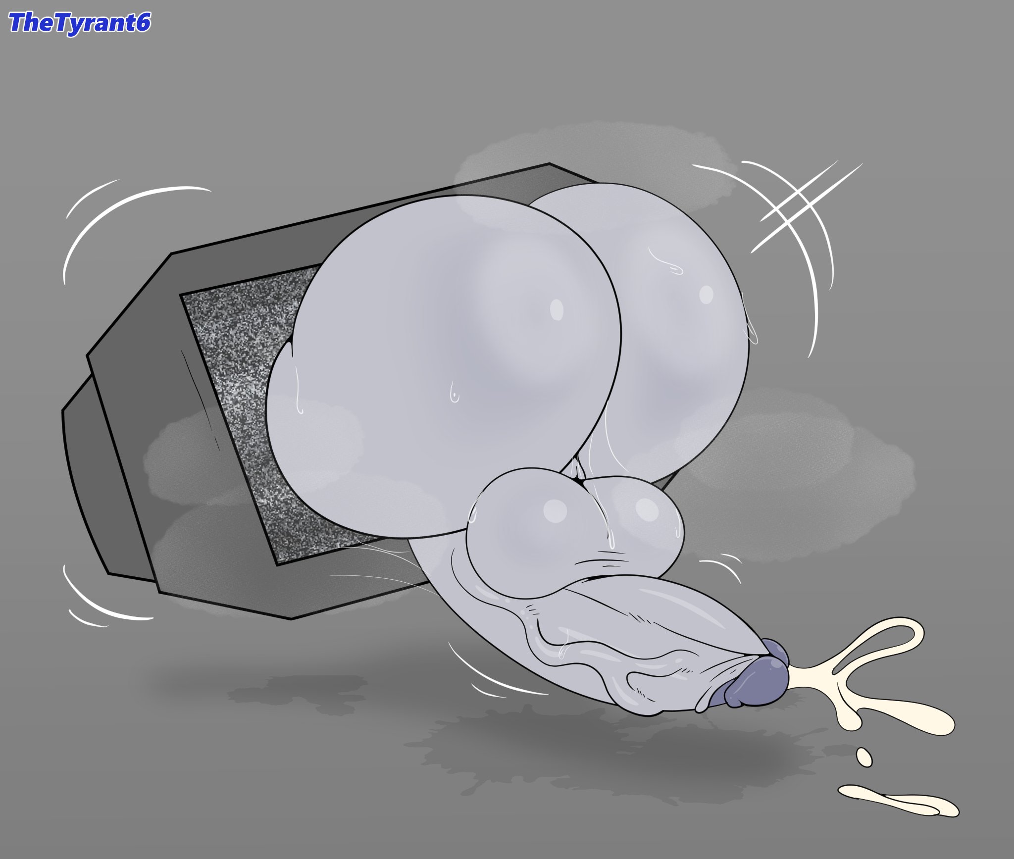 1boy, ass, ass focus, balls, big ass, big balls, big butt, big penis, cock-tail, cum, cumshot, ejaculation, femboy, girly, handsfree ejaculation, huge ass, huge balls, huge cock, hung trap, male, male only, male sadako, penis, rule 63, sadako yamamura, solo, solo male, stuck, stuck in object, tagme, the ring, thetyrant, through screen, through wall, tv, yamamura sadako
