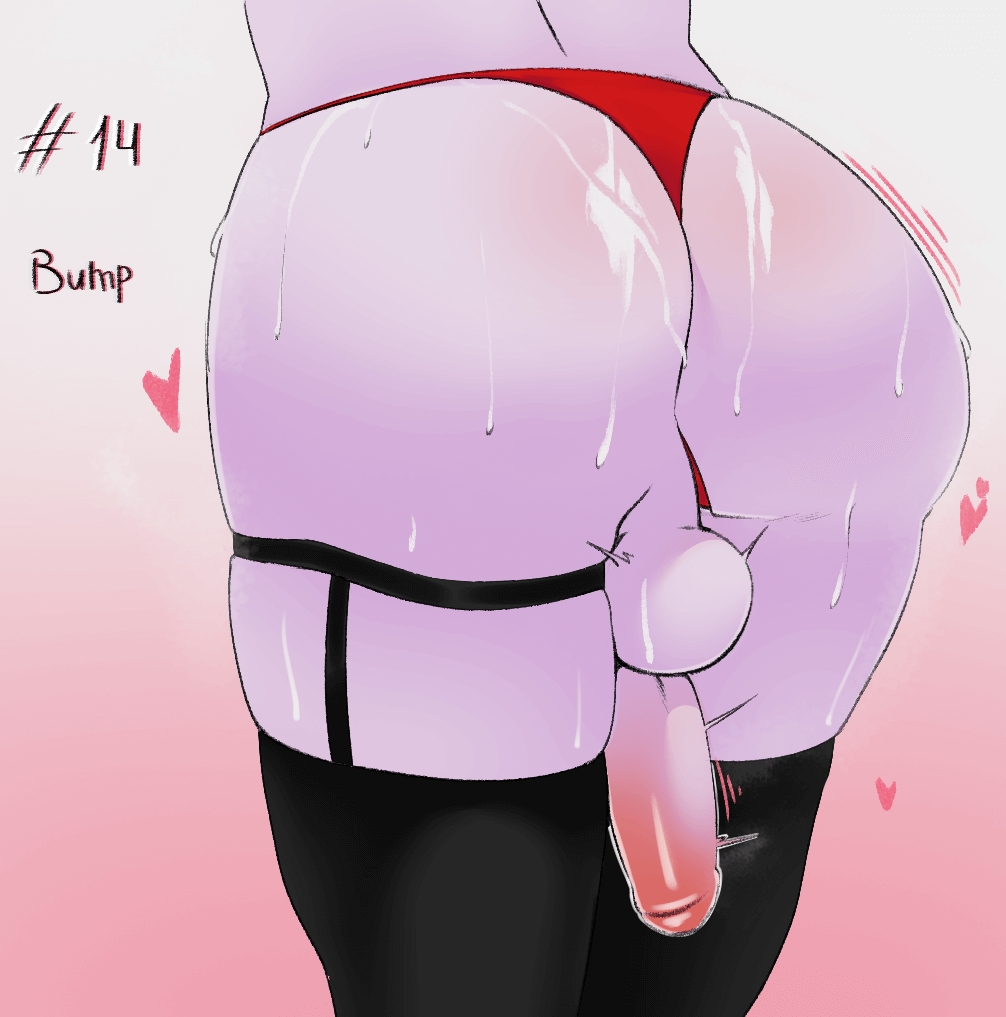 1boy ass ass_focus big_ass english_text femboy male_only panties penis penis_slip ryz_ryz solo_male tagme text thick_thighs thighhighs