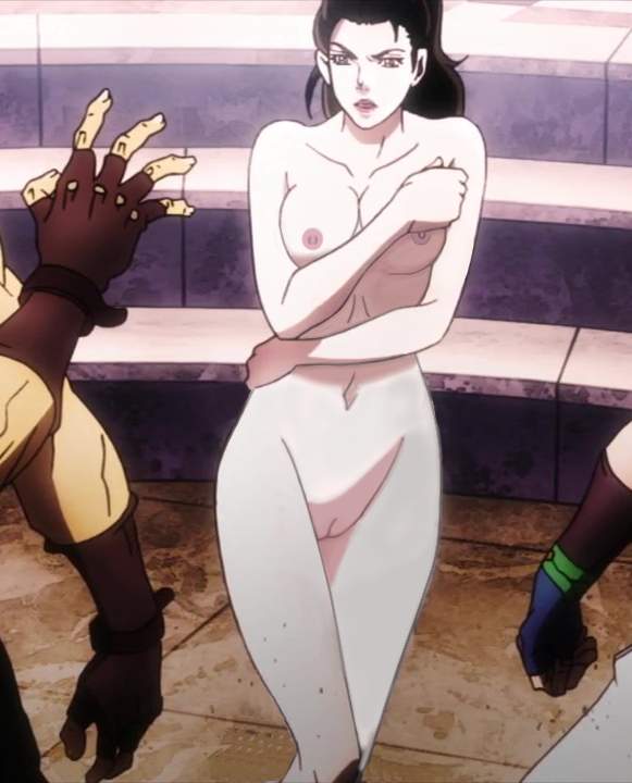 1girls ai_generated battle_tendency blue_eyes breasts brown_hair caesar_zeppeli hirohiko_araki jojo's_bizarre_adventure joseph_joestar lisa_lisa milf naked pussy