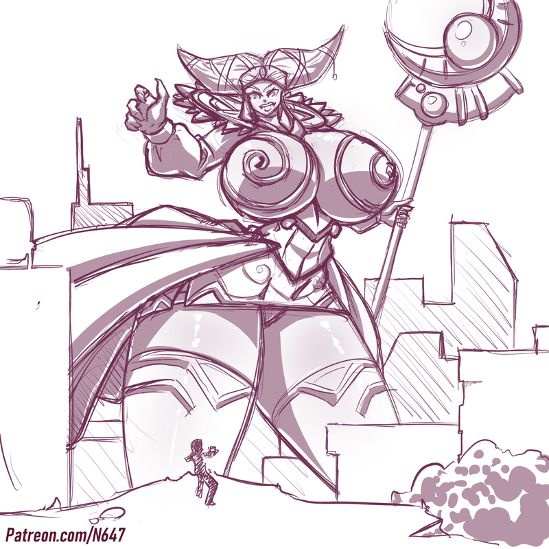 black_and_white cityscape curvy curvy_figure female female_focus giantess huge_breasts magic_staff mighty_morphin_power_rangers n647 pointy_hair power_rangers request rita_repulsa short_skirt sketch thick_thighs wide_hips