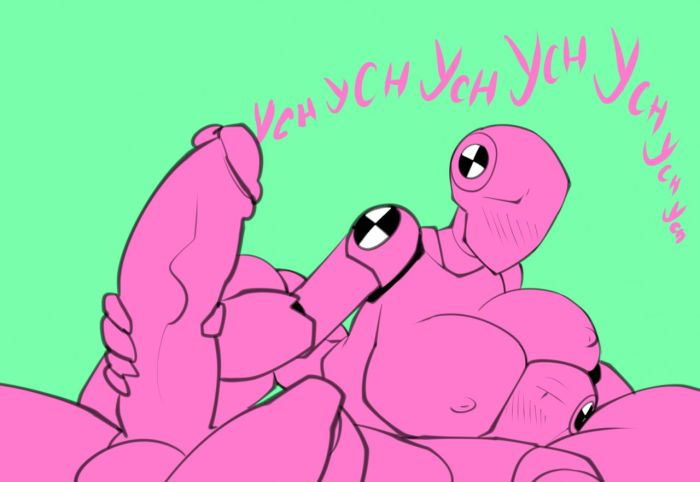 big_breasts bigdad blush blush_lines blushing boobs breasts crash_test_dummy erect_nipples erection eyebrows handjob human humanoid nipples no_areola tagme ych