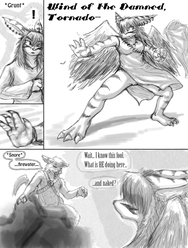 anthro canine comic demon female fur furry iratu_elexion male mysterious_messiah pussy sakido_elexion siblings sleeping slightly_damned stance webcomic wolf