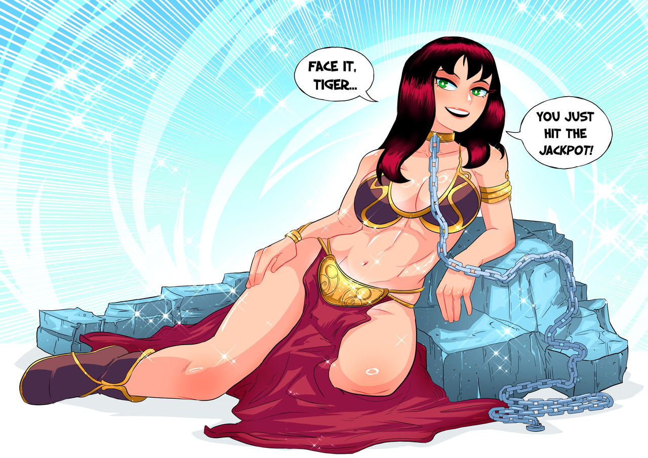 1girls belly_dancer belly_dancer_outfit boots chain_leash chained cleavage female female_focus femsub green_eyes happy_female happy_sub harem_girl harem_outfit large_breasts loincloth long_hair maledom marvel marvel_comics mary_jane_watson red_hair slave slave_bikini slave_collar slave_leia_(cosplay) slave_outfit slavegirl sole_female sonchapo speech_bubble spider-man_(series) star_wars submissive submissive_female voluptuous willing_sub