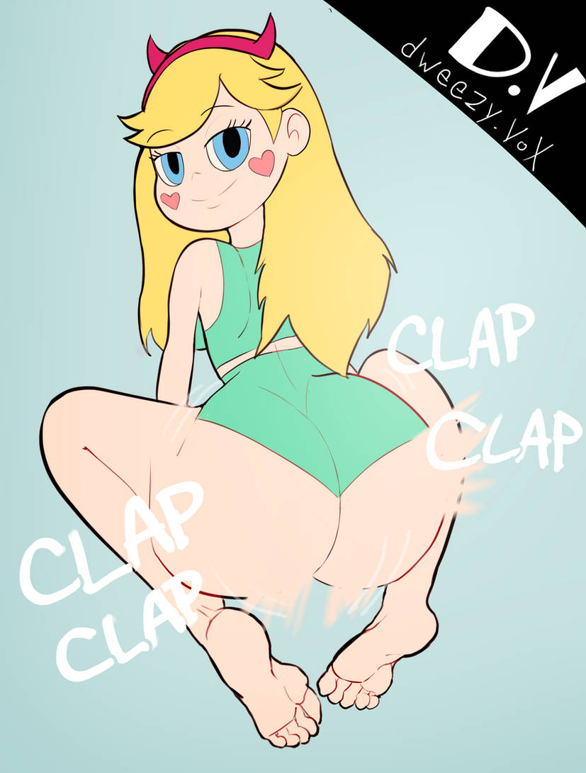 ass ass_clapping ass_shake blonde_female blonde_hair booty_shorts clapping_cheeks disney disney_channel disney_xd dweezyvox female heart star_butterfly star_vs_the_forces_of_evil twerking white_female