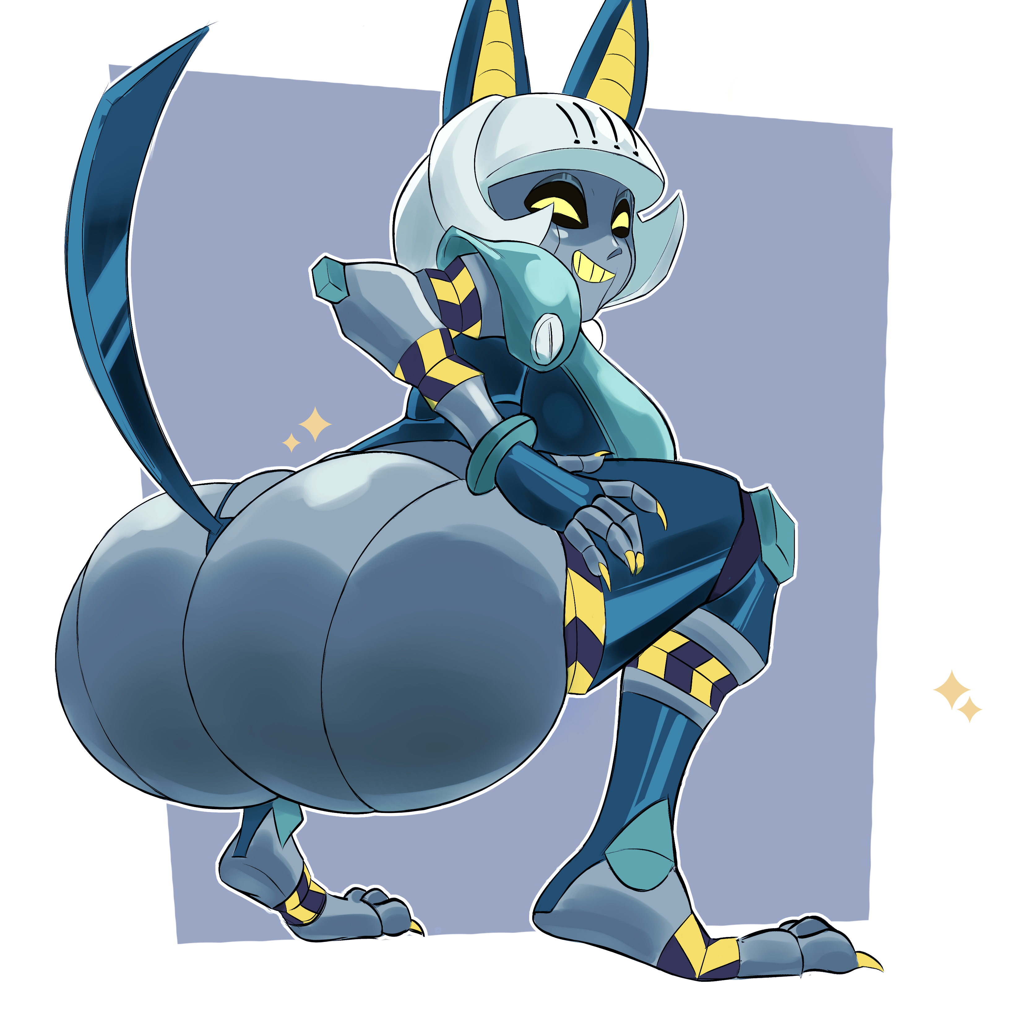 ass, big ass, female, robo-fortune, robot, robot girl, skullgirls, tecfuzz, video games