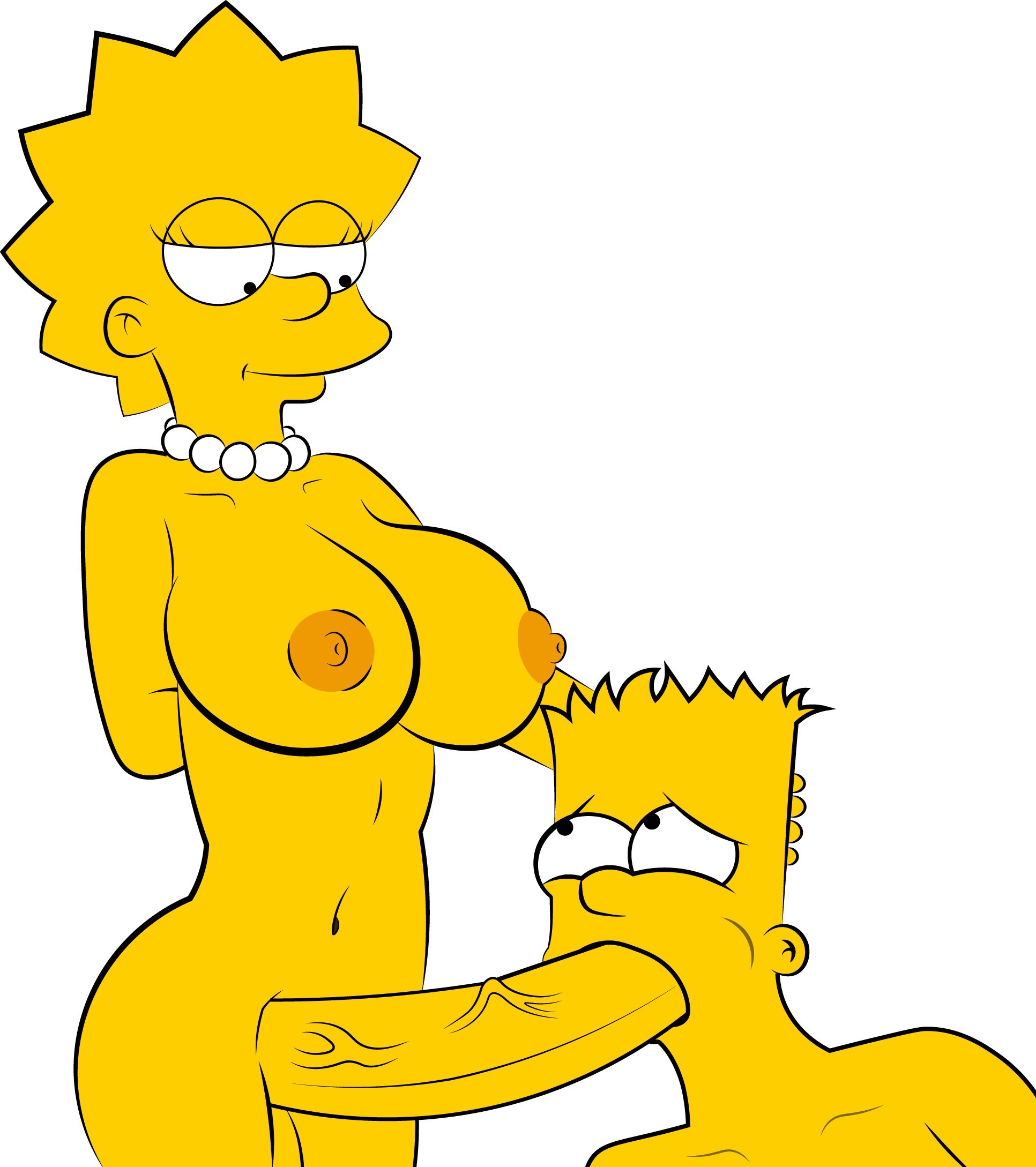 1boy, 1futa, aroused, bart simpson, big breasts, big nipples, big penis, blowjob, breasts, brother and sister, forced oral, futa on male, futa on top, futadom, futanari, gigantic penis, huge breasts, huge cock, incest, intersex, lisa simpson, male, male sucking futa, naked, necklace, oral, oral sex, penis, the simpsons
