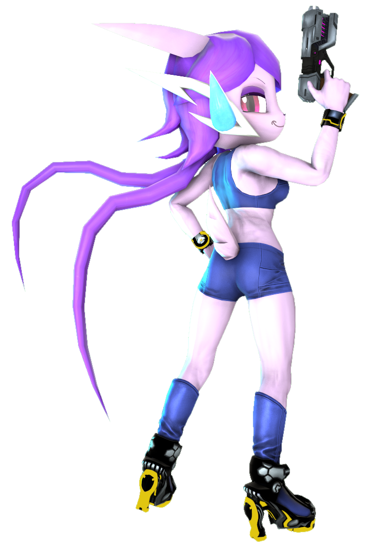 anthro aquatic_dragon cosplay dragon female female_protagonist freedom_planet freedom_planet_2 looking_at_viewer looking_back_at_viewer samus_aran_(cosplay) sash_lilac tbwinger92 video_games water_dragon zero_suit