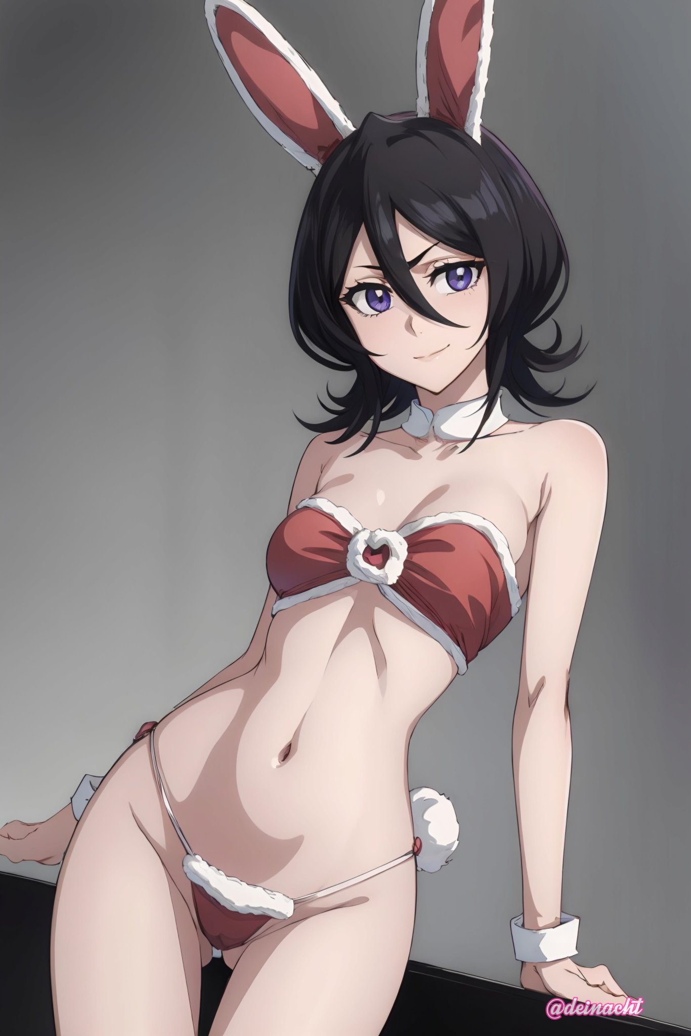 1girls ai_generated alternate_costume bleach breasts bunny_suit female female_only kuchiki_rukia nai_diffusion no_nude solo stable_diffusion tagme