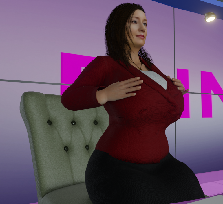 1girls 3d big_ass big_breasts curvy female female_only fully_clothed lightingzonex mature_female news_reporter nhk_news solo thick_thighs