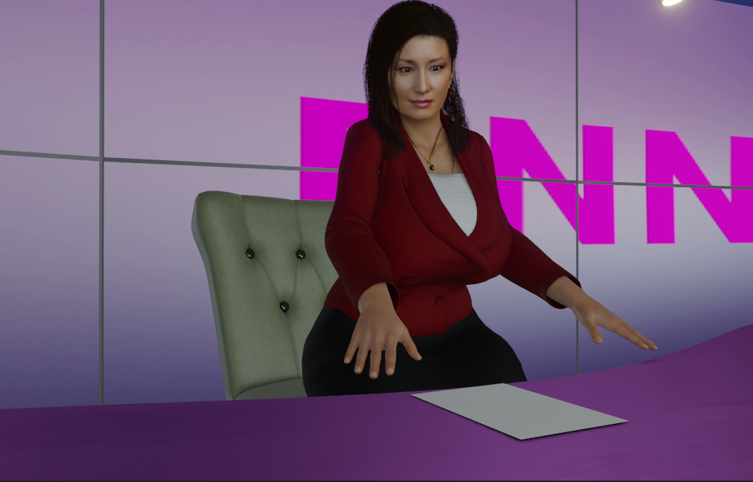 1girls 3d big_ass big_breasts curvy female female_only fully_clothed lightingzonex mature_female news_reporter nhk_news solo thick_thighs