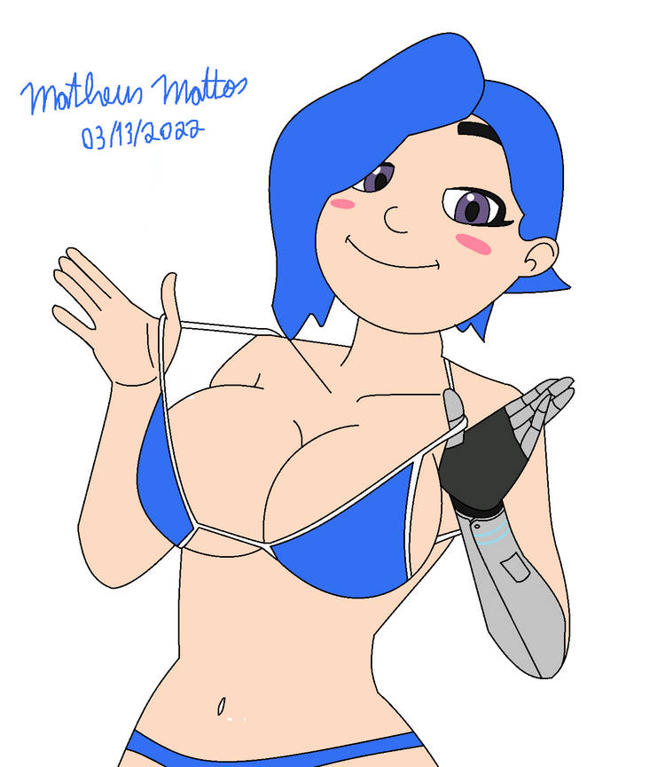 bikini classic_tari_(smg4) female_only glitch_productions seductive_look smg4 solo solo_female tari_(smg4)