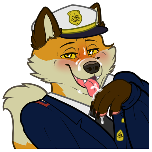 animal_humanoid anthro blush bodily_fluids canid canid_humanoid canine canine_humanoid cum cum_in_mouth cum_inside cum_on_face ejaculation fox fox_humanoid fox_tail genital_fluids humanoid male mammal mammal_humanoid marine marines naoto shy smile solo telegram telegram_sticker