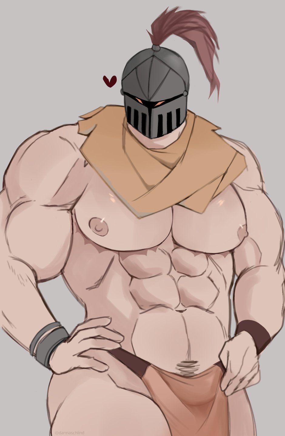 bara duncan_(schlindwein) helmet male male_only mastectomy_scar muscles muscular scarf schlindwein shirtless solo solo_male