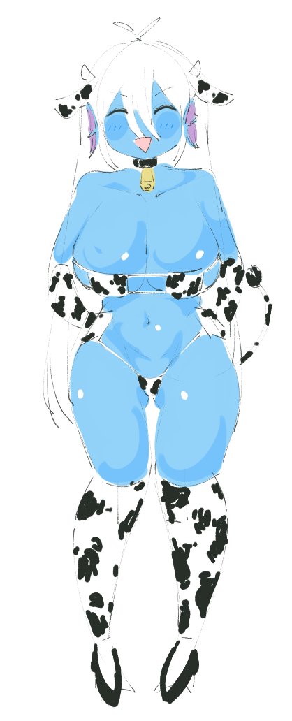 big_breasts cow_outfit cowgirl_outfit happy kawaii kooper_xd standing thighs voski_12