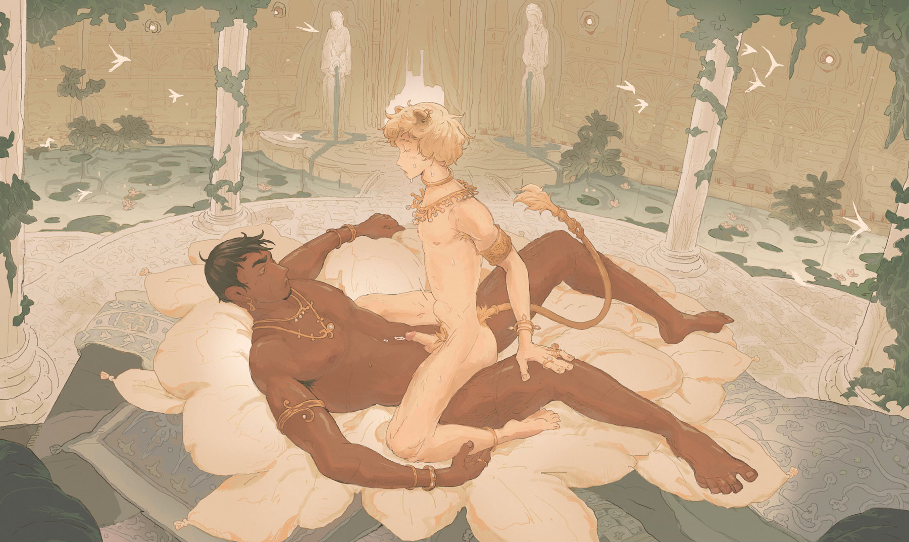 2boys, anal, anal sex, artist request, feet, femboy, gay, gay sex, khimi (meteorkittens), lumi (meteorkittens), male, meteorkittens, yaoi