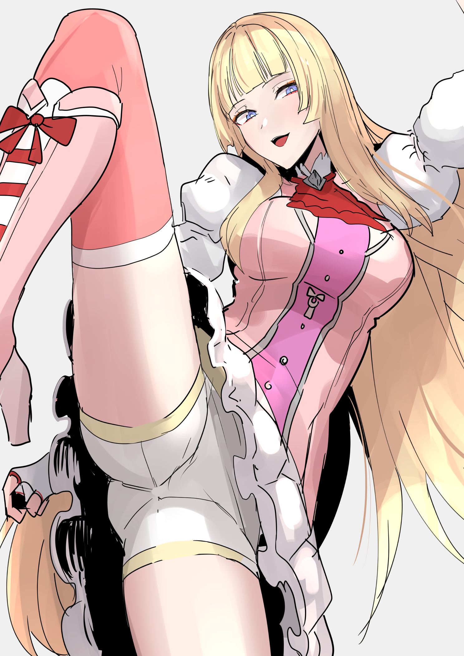 1girls, bandai namco, bangs, blonde hair, clash kuro neko, emilie de rochefort, female, female only, fully clothed, light skin, light-skinned female, purple eyes, rich female, solo, spats, spats under skirt, tekken, tekken 8, thigh highs, thighhighs, thighs, under dress, updress, upskirt, violet eyes