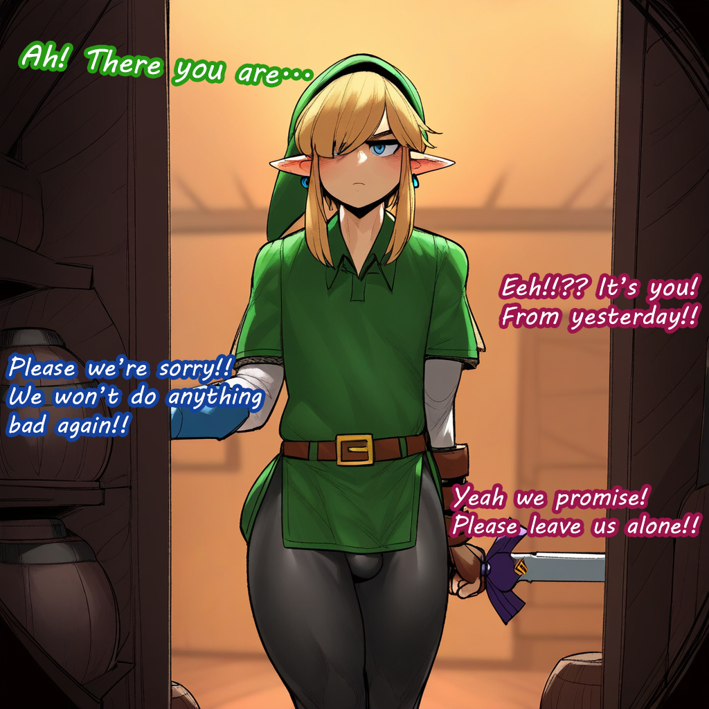 1boy 3boys ai_generated anal_invitation aqua_eyes bar big_penis blonde_hair blue_eyes blush bulge cheating cheating_boyfriend cucked_by_femboy cuckold dark-skinned_male dialogue elf elf_ears femboy femboysub hylian imminent_anal imminent_sex interracial inviting_to_sex light-skinned_male link long_penis mutual_cheating netorare nintendo ntr pointy_ears ponytail rantyp shy slim tavern tears_of_the_kingdom text the_legend_of_zelda the_legend_of_zelda:_tears_of_the_kingdom