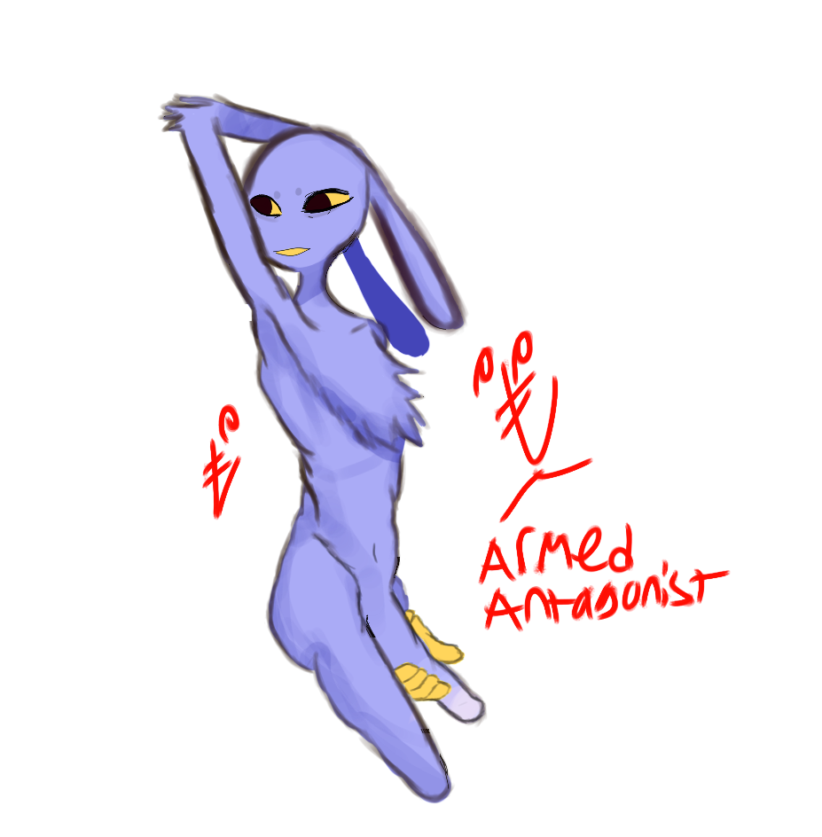 armedantagonist artist_name artist_signature ass chest_tuft genitals glitch_productions gooseworx hand_over_head holding_penis humanoid jax_(the_amazing_digital_circus) lagomorph leporid looking_back male male_focus male_only mammal nude penis pose rabbit shy slim solo solo_male the_amazing_digital_circus tuft wide_hips