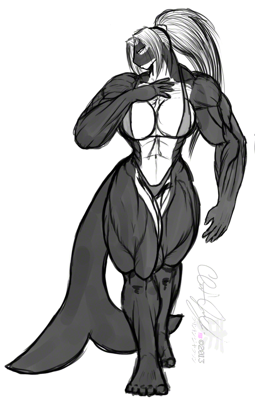 abs anthro anthro_only biceps big_breasts big_muscles bikini breasts cylnx female female_focus female_only hair killer_whale large_breasts large_muscles long_hair muscles muscular muscular_anthro muscular_arms muscular_female muscular_legs orca pecs solo solo_female solo_focus tail