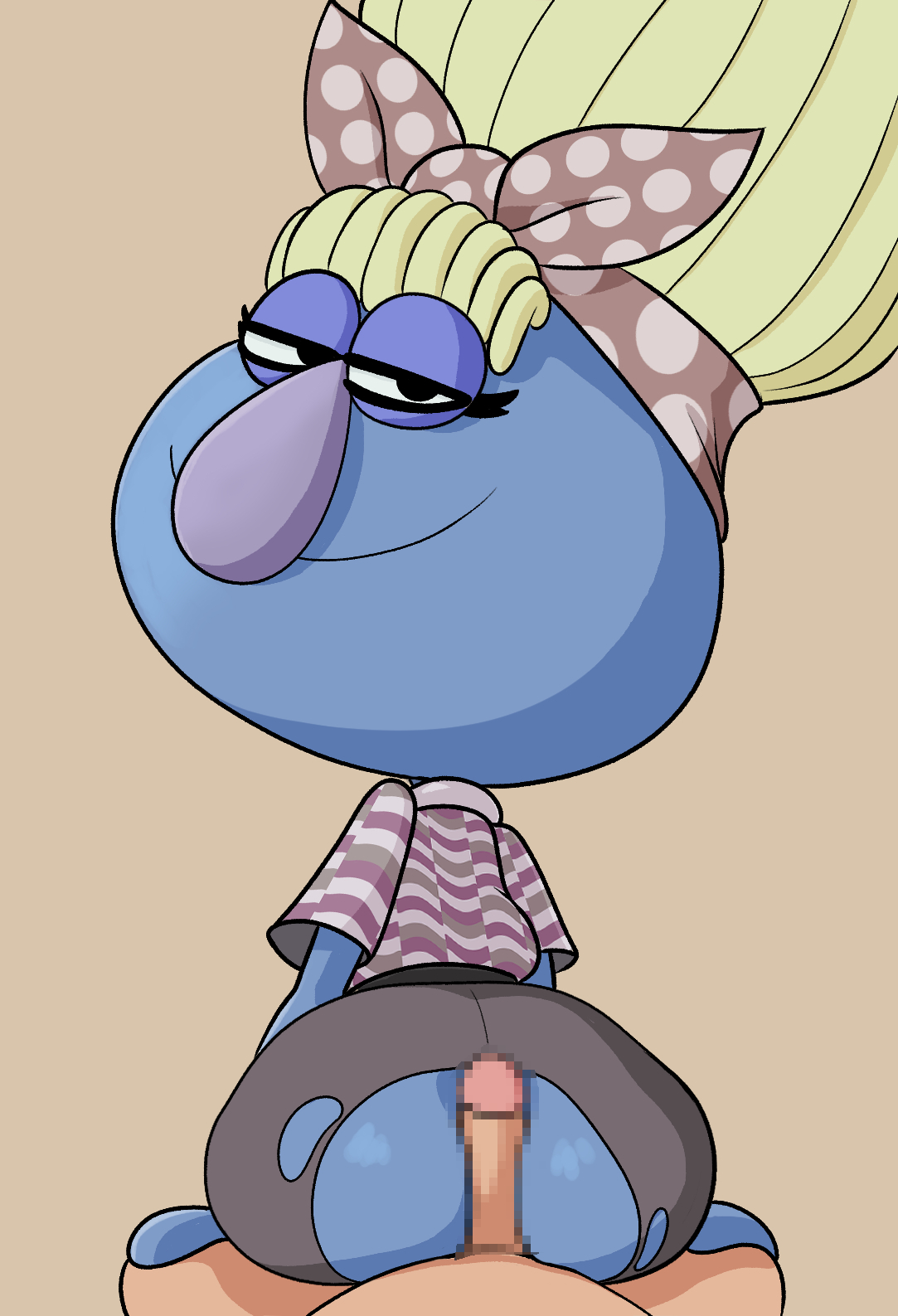 2d, ass, assjob, cheating, cheating wife, female, impstripe, inminent sex, margaret robinson, mature female, milf, no penetration, partially clothed, sketch, smiling, the amazing world of gumball