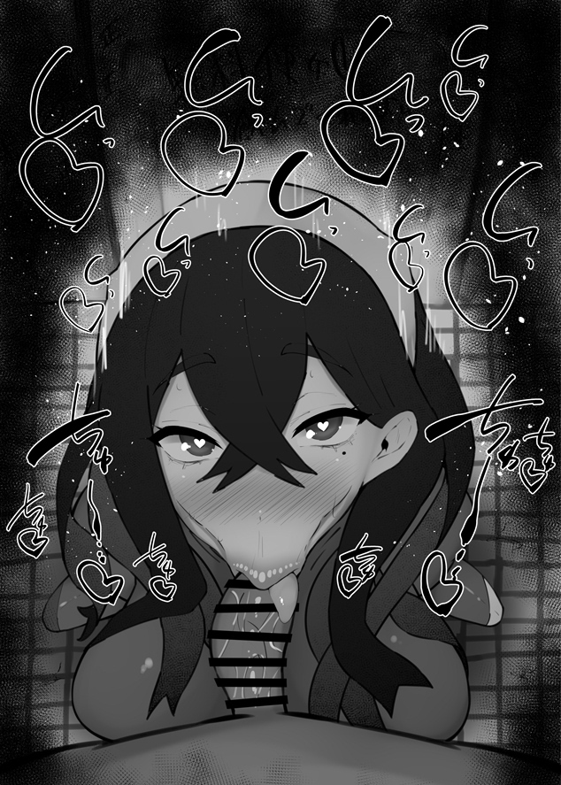 :>=, 1boy, 1girls, beauty mark, big breasts, big penis, black and white, blowjob, blowjob face, blush, bodysuit, breasts, carmine (pokemon), censored, dark skin, dark-skinned male, detailed background, drooling, eyelashes, fellatio, female, headband, heart, heart-shaped pupils, human, indoor, inside, interracial, kurotama, long hair, looking at viewer, male, male pov, mole, mole under eye, oral, oral sex, penis, pokemon, pokemon sv, room, saliva, shiny, shiny skin, sketch, sound effects, squatting, straight, sweat, text, tongue, tongue out, vein, veins, veiny, veiny penis, video game, video games