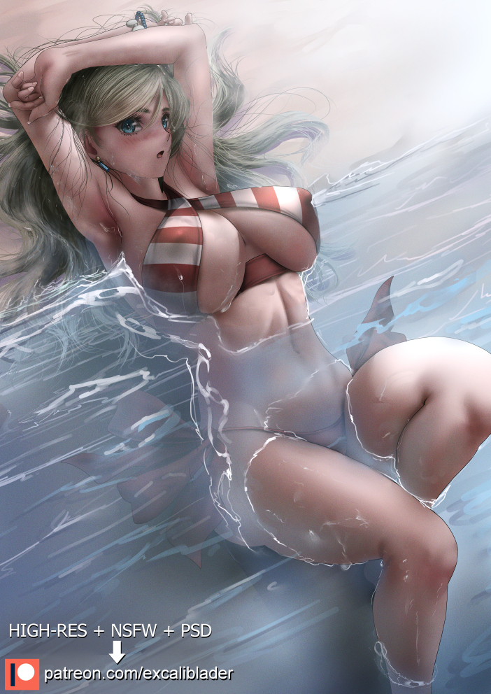 ann_takamaki atlus bikini blonde_hair excaliblader female female_only persona persona_5 solo swimsuit