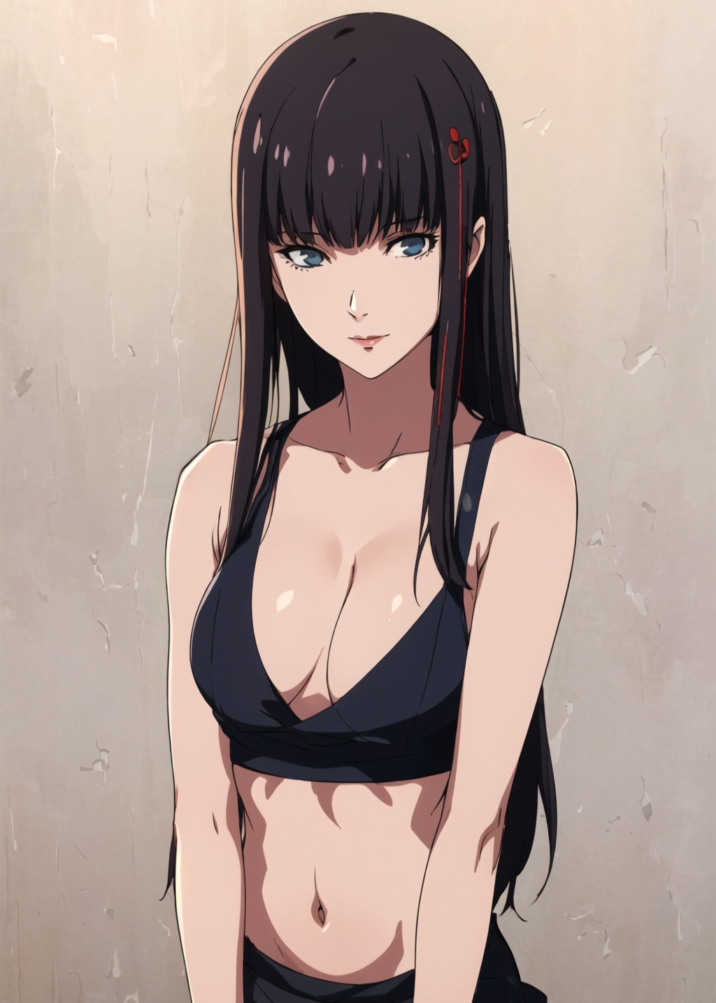 ai_generated female half-dressed hifumi_togo persona persona_5 persona_5_royal