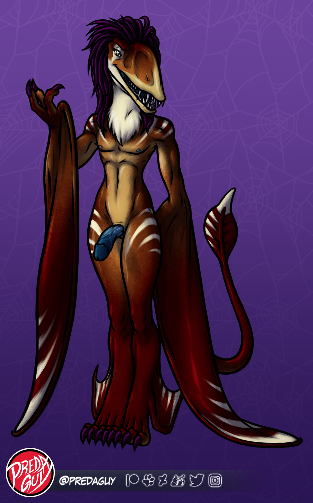 adoptable anthro anthrosaurs dimorphodon genitals hi_res male nude penis predaguy pterosaur reptile scalie solo