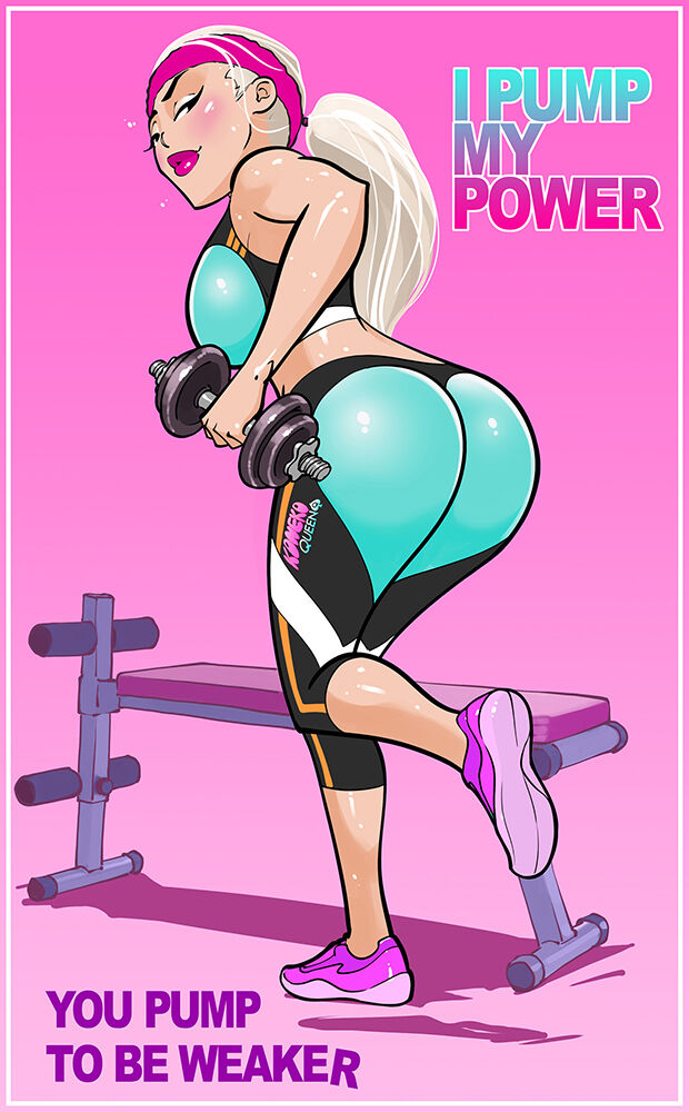 ass caption clothed femdom hina koneko_queen legs weightlifting weights workout workout_clothes