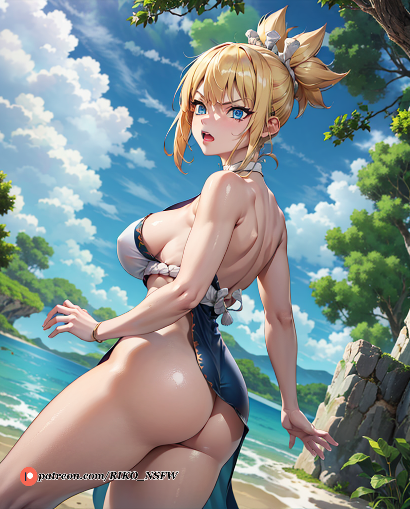 ai_generated blonde_female blonde_hair blonde_hair_female dr.stone hentai kohaku kohaku_(dr.stone)