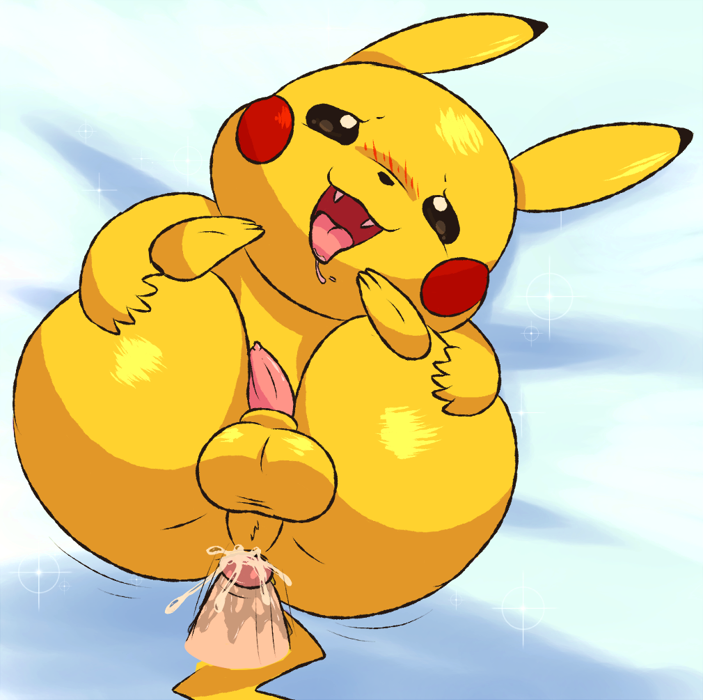 anal anal_sex blush bodily_fluids cum cum_in_ass cum_inside fangs feral gay generation_1_pokemon genital_fluids genitals interspecies legs_up male male/male mincheeto nintendo paws penetration penis pikachu pokemon pokemon_(species) pokephilia saliva solo teeth thick_thighs tongue tongue_out