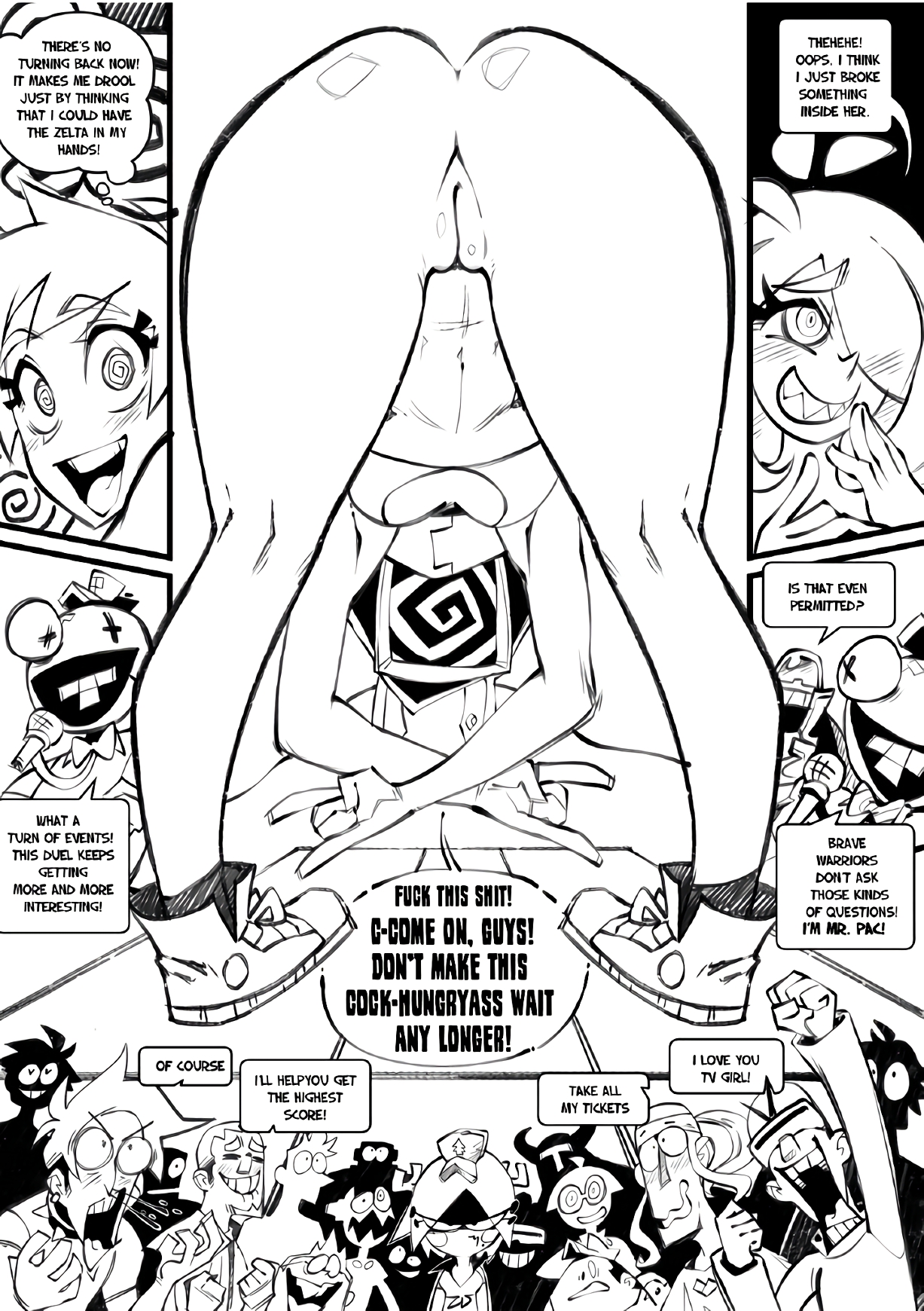 comic, english text, female, gerph, mint (skarp world), monochrome, page 16, skarp world, skarpne (skarp world), tagme, text