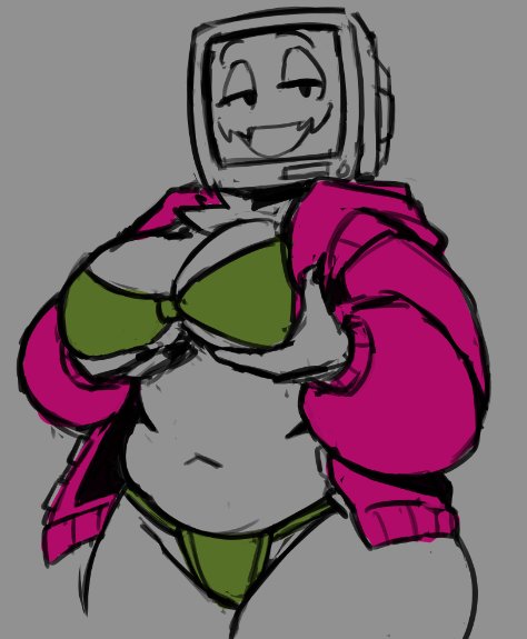 chubby chubby_female fur_tuft furry gamers generic_merc_(artist) green_bra green_lingerie green_panties green_swimsuit holding_breast purple_jacket pyrocynical pyrocynical_tvhead_oc rule_63 skimpy_bikini skimpy_panties skimpy_swimwear smile smiling_at_viewer thick_thighs tv_face tv_head tv_screen youtube youtuber