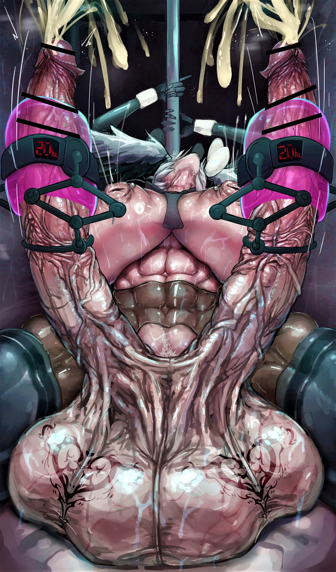 1futa, abs, areolae, artificial vagina, back arching orgasm, balls, balls tattoo, bar censor, breasts, canvassolaris, censored, cum, cumshot, diphallia, diphallism, ejaculation, erection, faceless, faceless futa, futa focus, futa only, futanari, green hair, head thrown back, huge balls, huge breasts, huge cock, humanoid, humanoid penis, hyper, hyper balls, hyper penis, intersex, kemono friends, light skin, light-skinned futa, monster cock, multi balls, multi genitalia, multi penis, muscular, muscular futa, nipples, nude, orgasm, paid reward, pale skin, penis, penis milking, penis milking machine, pole, pole dancing, sex toy, shoebill (kemono friends), short hair, sitting, solo, spread legs, tongue, tongue out, twintails