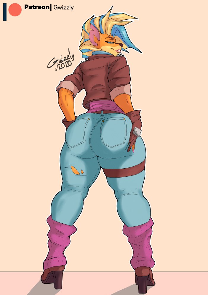 alternate version available, ass, ass focus, crash (series), crash bandicoot (series), dommy mommy, female, furry, gwizzly, hot, mommy, mommy kink, pirate tawna, sexy, solo, solo female, tawna bandicoot, tawna bandicoot (crash 4), thick thighs, thighs