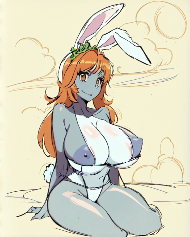 1girls ai_generated bikini boobs breasts epic_games eva_earlong female female_focus female_only hair jazz_jackrabbit_(series)