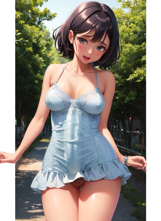 ai_generated dress futanari naughty_faun penis_bulge tagme