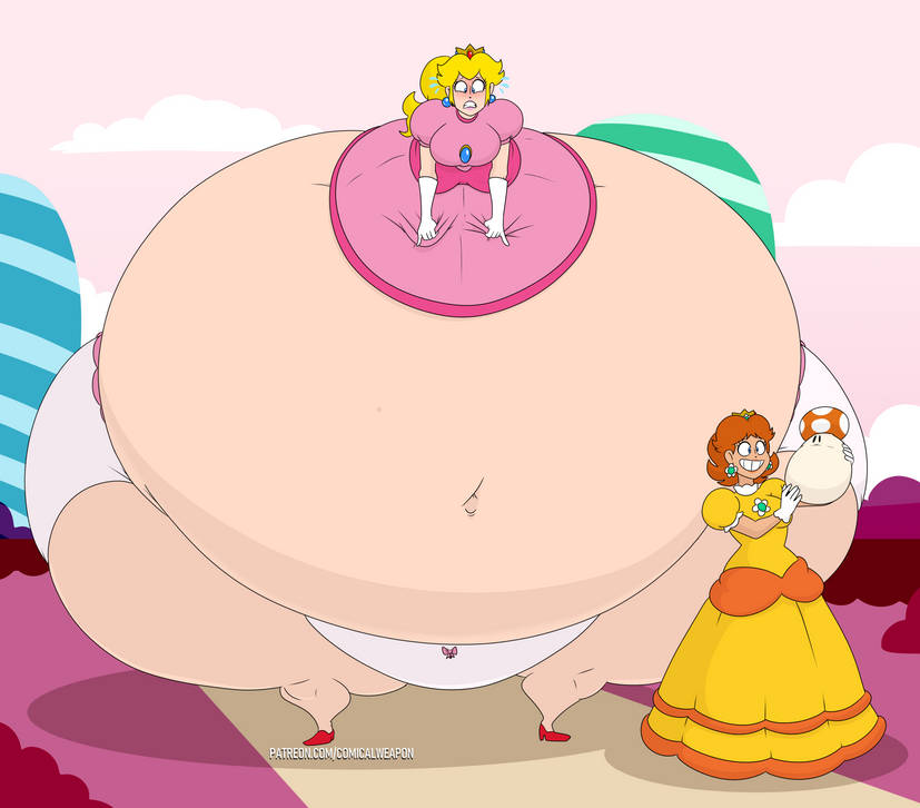 a comical_weapon fat hyper hyper_ass mario_(series) monobutt princess_daisy princess_peach super_mario_bros. tagme