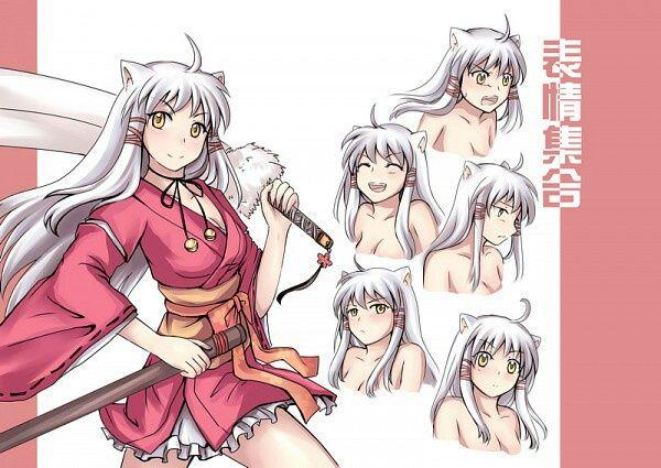 breasts clothed_female clothing genderbent genderswap_(mtf) implied_nudity inuyasha inuyasha_(character) rule_63 white_hair