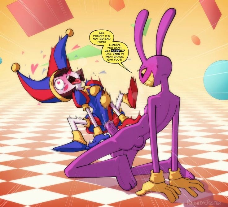 2023, 2d, 2d (artwork), 2d artwork, anthro, bunny, female, glitch productions, gooseworx, jax (the amazing digital circus), jester, pomni (the amazing digital circus), pussy, straight, the amazing digital circus, vaginal penetration